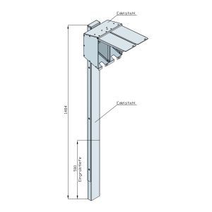 82710200 Satellitensäule mit 2 CEE-Abgängen 16A