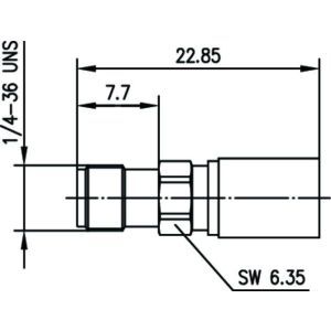 J01151A1061 SMA-Kabelbuchse Crimp G30 (1.5/3.8), G54