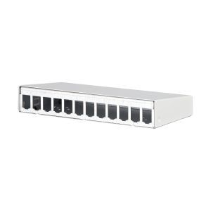 130861-1202-E, Modul AP-Gehäuse 12 Port reinweiß, unbestückt