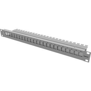 CKVPL0101E, preLink® / fixLink® Panel 19 1HE für 24 x Keystonemodule RAL7035