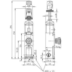 SR-U2Z-0-QF-100-L0-0-0 Seilzugschalter inkl. Reset-Taster Kuns