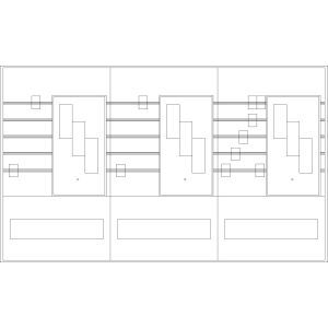 PAR363N Sammelschienen-Feld 5-polig 3-feldrig 3