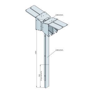 82710400 Satellitensäule mit 4 CEE-Abgängen 16A