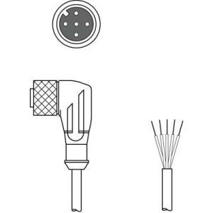 K-D M12W-5P-5m-FAB, Anschlussleitung