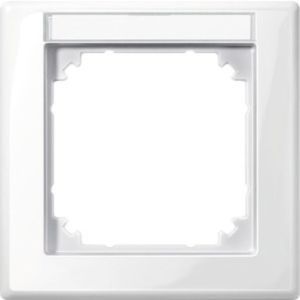 470119, M-SMART-Rahmen, 1fach mit Beschriftungsträger, polarweiß glänzend