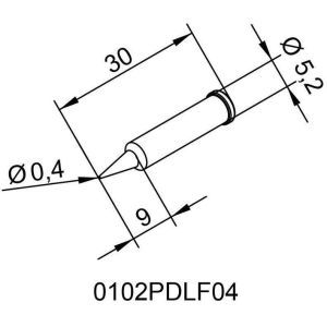 0102PDLF04L/SB, Lötspitze 102PDLF, 0,4 mm L