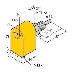 FCS-N1/2A4P-AP8X-H1141 Strömungsüberwachung, Eintauchsensor mit