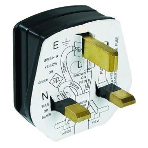 910.176 Schutzkontaktstecker England/UK sw