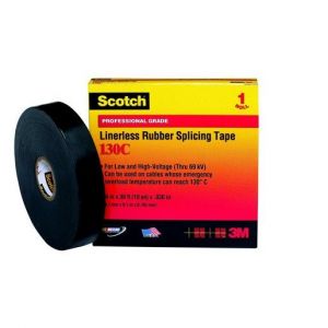 SCOTCH130C-19X9.15, Scotch® 130C Ethylen-Propylen-Kautschuk-Band, selbstverschweißend, Schwarz, 19 mm x 9 m, 0,76 mm