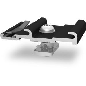 InsertionRail CrossConnector Black, InsertionRail CrossConnector, schwarz eloxiert