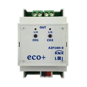 A2F16H-E KNX eco+ Schaltaktor 2-fach, Handbedienu