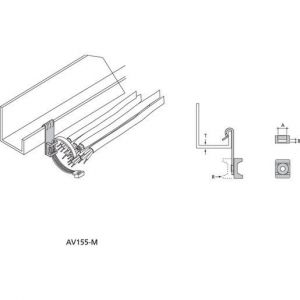AV155-M Traegerklammer, senkrecht an 1,5-5mm + M