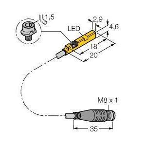 BIM-UNR-AP6X-0.3-PSG3S Magnetfeldsensor, für Pneumatikzylinder