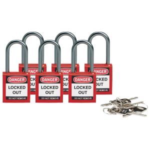 BRADY COMPACT LOCKOUT PADLOCK RED Sicherheitsschlösser ? kompakt