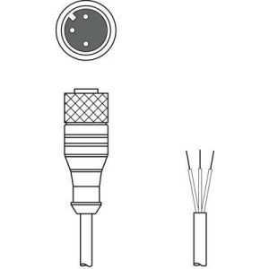 KD U-M12-3A-P1-100-DP, Anschlussleitung