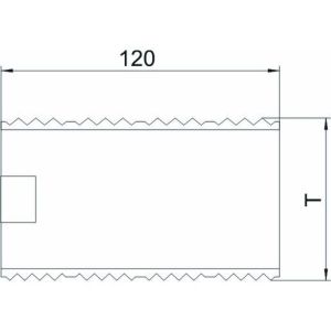 GS-KUP70, Kupplung universal, für Kanaltiefe 70 70x120x0,5, A2, 1.4301