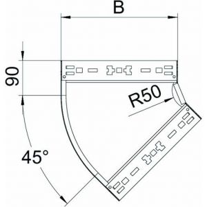 RBM 45 810 FT Bogen 45° mit Schnellverbindung 85x100,