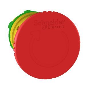 ZB5AS844, Frontelem., rund f. Not-Halt/Not-Aus-Taster Ø 40, Drehentriegelung, Ø 22, rot