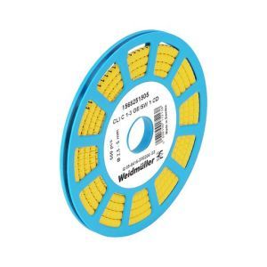 CLI C 1-3 GE/SW 1 CD, Kabelmarkierungssystem, 2.5 - 5 mm, 4.2 mm, Aufgedruckte Zeichen: Zahlen, 1, PVC, weich, ohne Cadmium, gelb