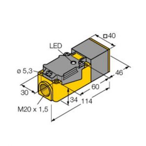 NI35-CP40-Y1X/S100 Induktiver Sensor, mit erweitertem Tempe