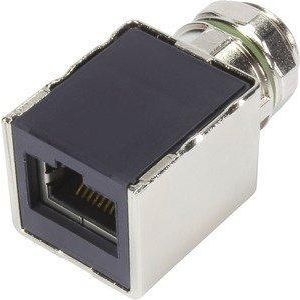 21033812401 Adapter M12 RJ45 Cat 5a straight