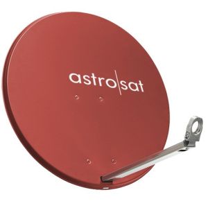 AST 850 R, Offset-Parabolantenne, 85 cm Durchmesser, Farbe: rot, 40 mm Aluminium-Speisesystemaufnahme, passend zu ACX…-LNB