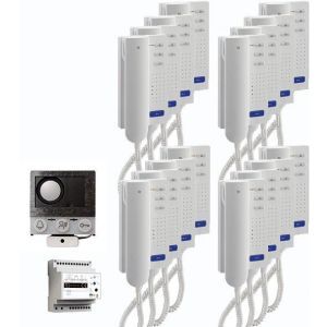 PAIH160/004, audio:pack Einbau für 16 Wohneinheiten, mit Einbaulautsprecher ASI12000 + 16 x Türtelefon ISH3030 + Steuergerät BVS20