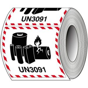 T/ADM-LBM-UN3091-120X110-1000 UN-3091- Verpackungsetikett für Lithium-