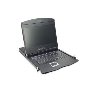 DS-72211-2GE, Modulare Konsole mit 19 TFT (48,3cm), 8-Port KVM & Touchpad, DE Tastatur, RAL 9005 sw