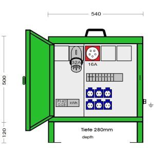 EV 32ZN/A/61-1 Endverteilerschrank 22 kVA, mit Unterg