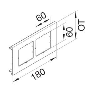 R93629010 Blende 2-fach a=60mm Stahl BRS OT 120 rw