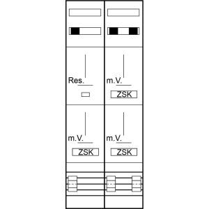 Z29131L Zählerplatz 3Z 1R 3Pkt 9x40A SAS LUX 5po