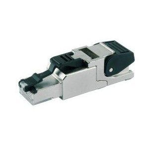 J00026A2000, feldkonfektionierbarer RJ45-Steckverbinder MFP8 T568 A Cat.6A(IEC), AWG24/1-AWG22/1, AWG27/7-AWG22/7