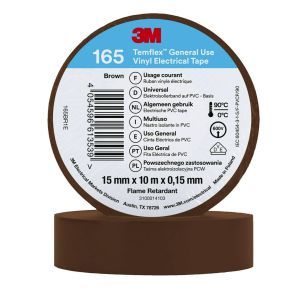 Temflex™165 15x10Brown, 3M™ Temflex™ Vinyl-Isolierband 165, Baun, 15 mm x 10 m