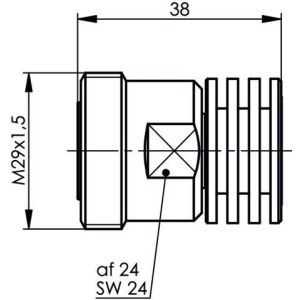 J01124A0002 7-16 Abschlusswiderstand (f) 50 OHM