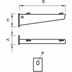 AWG 15 11 A2 Wand- und Stielausleger für Gitterrinne