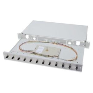 DN-96310-4 Ausziehbare Glasfaser - Spleißbox, 1U, E