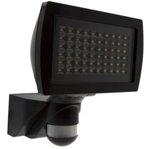 FL2N-LED-230 schwarz Schwenkbarer LED-Strahler mit Bewegungsm