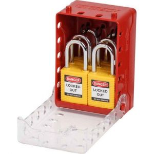 Compact Lock Box+6 Ylw Keyed-Diff Locks, Ultrakompakter Verschlusskasten + 6 gelbe KD-Schlösser