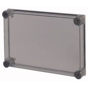 D150-CI43-NA Deckel, transparent rauchgrau, HxBxT=250