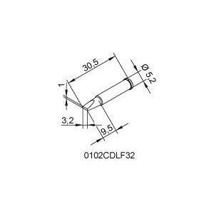 0102CDLF32/SB, Lötspitze 102CDLF, 3,2 mm