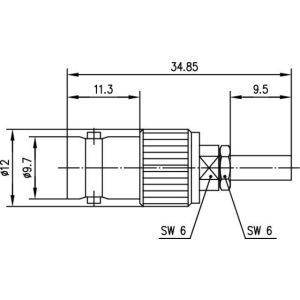 J01003B0021 BNC-Kabelbuchse Crimp G4 (RG-179B/U) cri