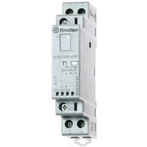 22.32.0.230.1520, Schütz für Reiheneinbau, 1 Öffner und 1 Schließer 25 A, Spule 230 V AC/DC, LED-Anzeige