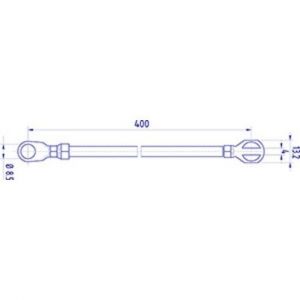 GURO-EC10-R8-400-S11 (04232 bzw. E21) Erdungsseil für EKM 2020, mastseitig Rin