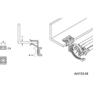 AH153-M Traegerklammer, waagrecht an 1,5-3mm + M