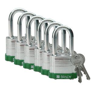 Steel Padlock 38mm Sha KD Green/6 Laminierte Stahlvorhängeschlösser ? mit