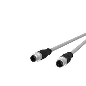 142MNA11020, M12 Sensor-/Aktorleitung, A-kodiert, 2,0 m, M12 Stecker gerade - M12 Stecker gerade, geschirmt, 8-polig, PVC-C