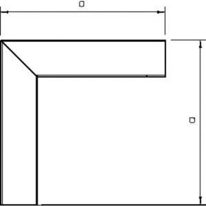 LKM F60060FS Flachwinkel mit Oberteil 60x60mm, St, FS