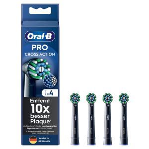 Pro CrossAction Schwarz 4er, Oral-B Aufsteckbürsten Pro CrossAction Schwarz 4er