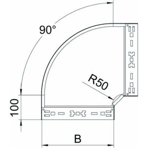 RBM 90 810 FT Bogen 90° mit Schnellverbindung 85x100,